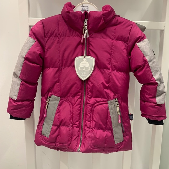 Deux par deux winter jacket pink and grey size 4 - Picture 1 of 6
